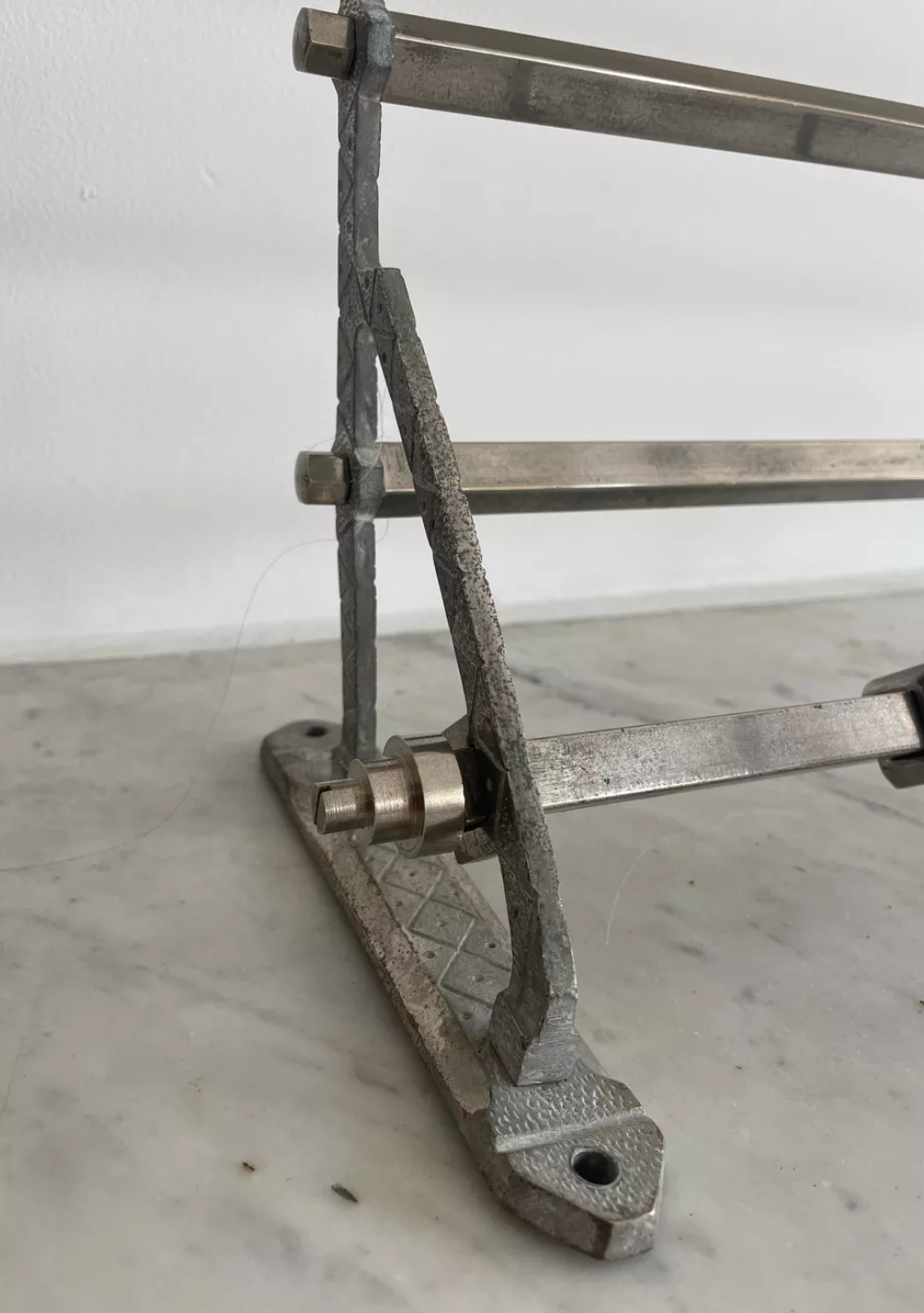 Coat rack, chromed metal, art deco
