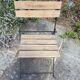 Chaise de jardin pliante bois et fer forgé