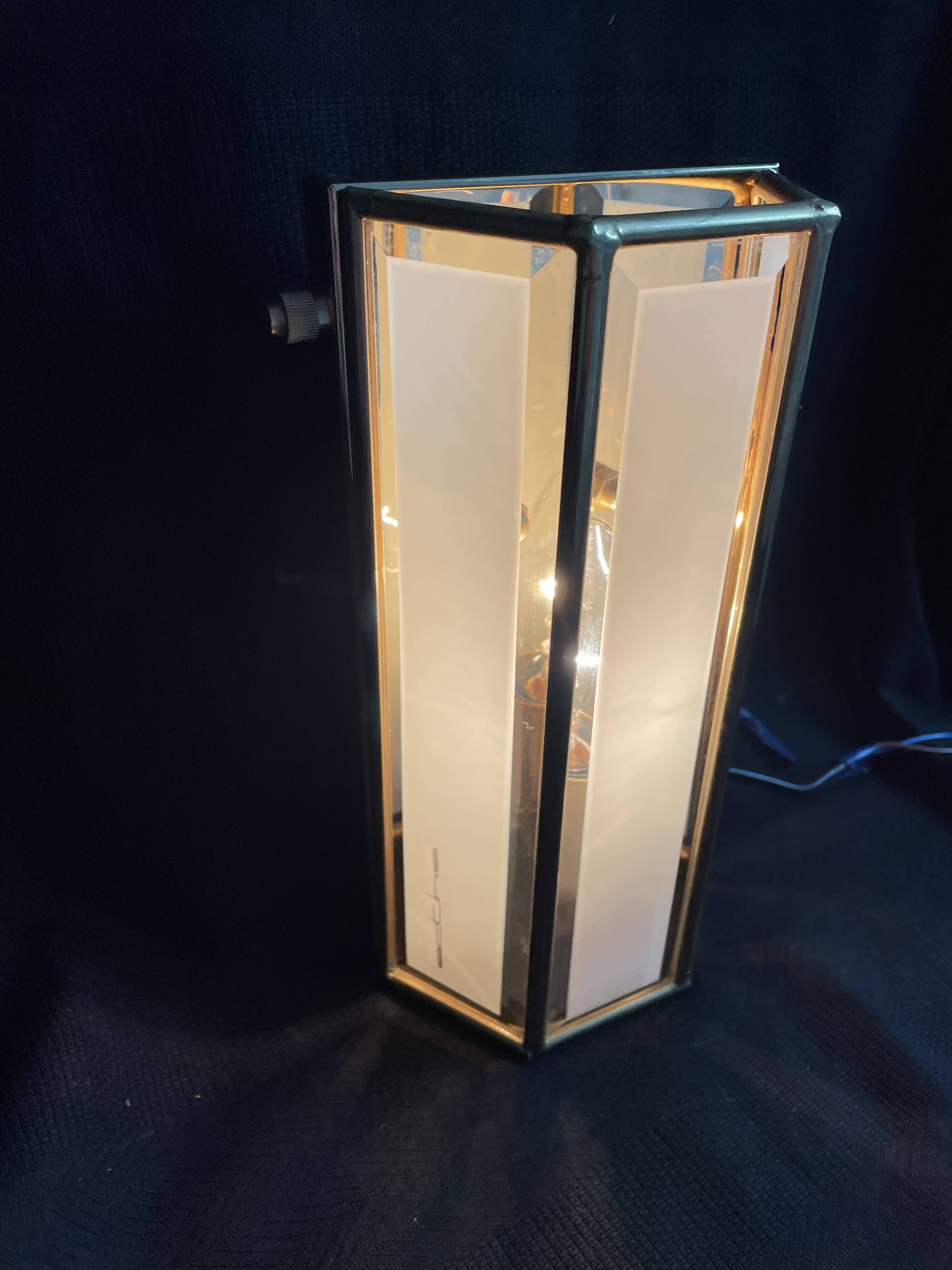 SOTHIS wall lamp - hexagonal - glass and brass - Italy