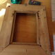 Old frame blackened wood stucco for painting or photo