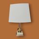 Hollywood Regency table lamp in gold brass and onyx - 1970s