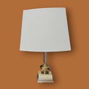 Hollywood Regency table lamp in gold brass and onyx - 1970s