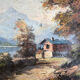 Tableau paysage de montagne