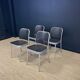 Set of 4 Silver chairs by Magistretti for Padova 1980 Italy