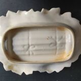Vintage French asparagus serving tray in Majolica