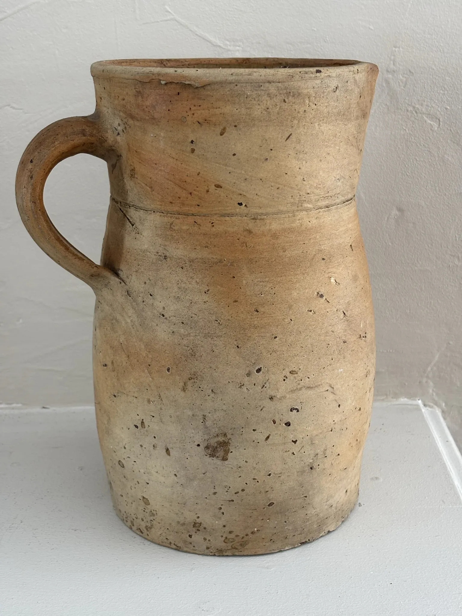 Old stoneware pitcher