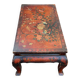 Table basse asiatique motifs fleurs