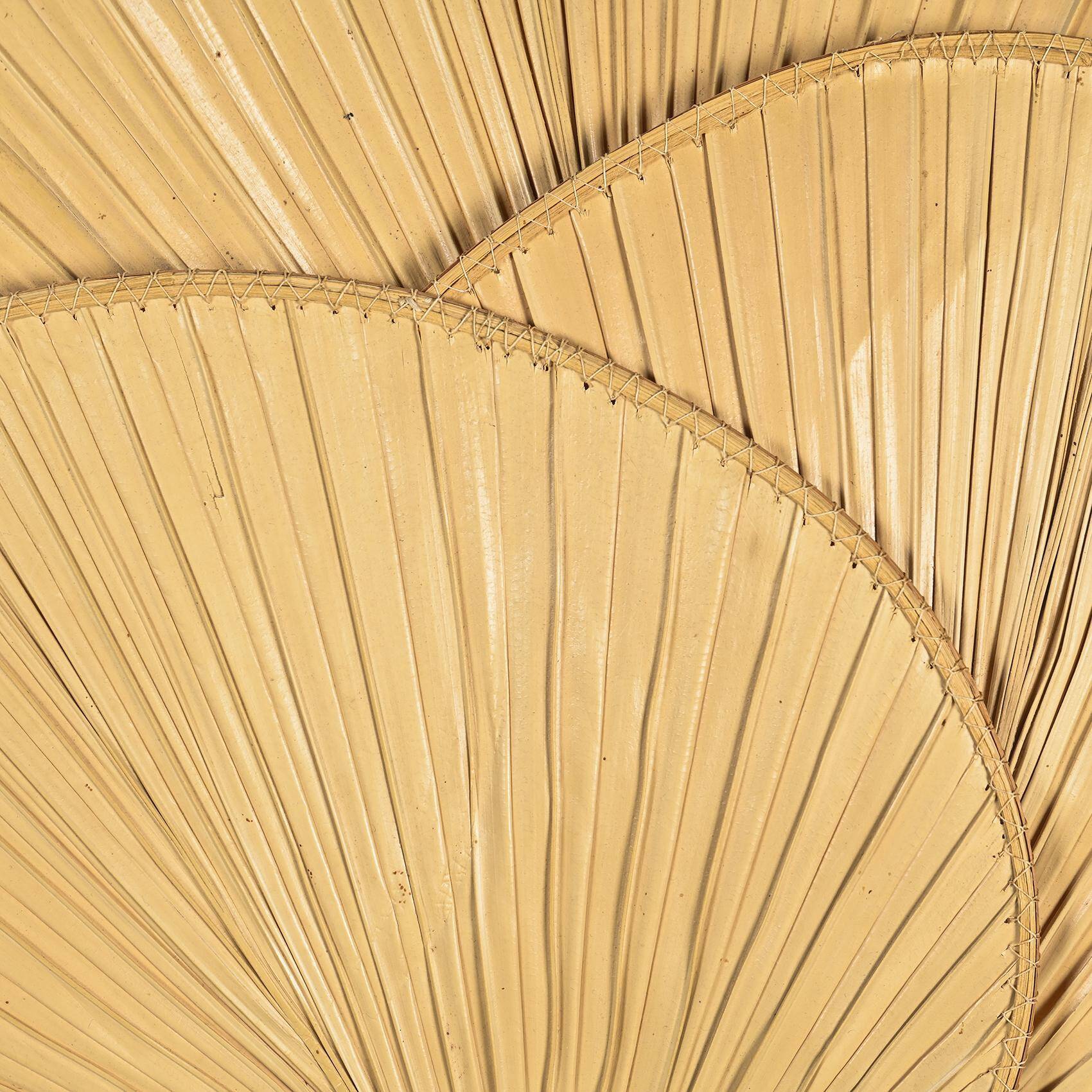 Palm leaf wall lamp, France circa 1970