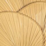 Palm leaf wall lamp, France circa 1970