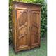 Louis XV wardrobe in blonde walnut from the 19th century, antique.