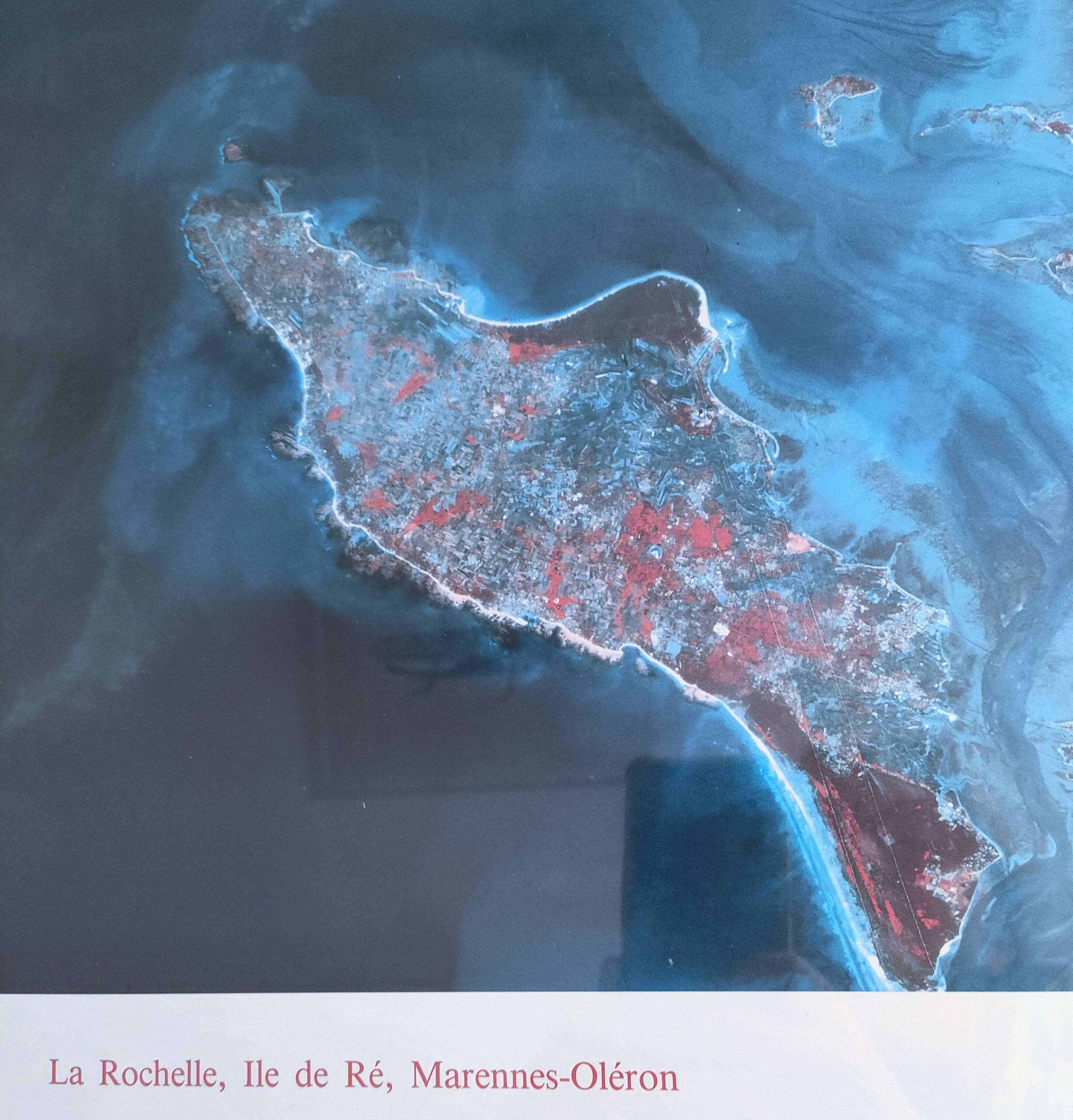 affiche île de ré, marennes d'oléron, la rochelle satellite cnes