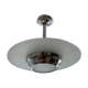 Art deco chandelier sandblasted glass and chrome France 1950