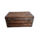 Large-scale marine style decorative wooden trunk with interior upholstery