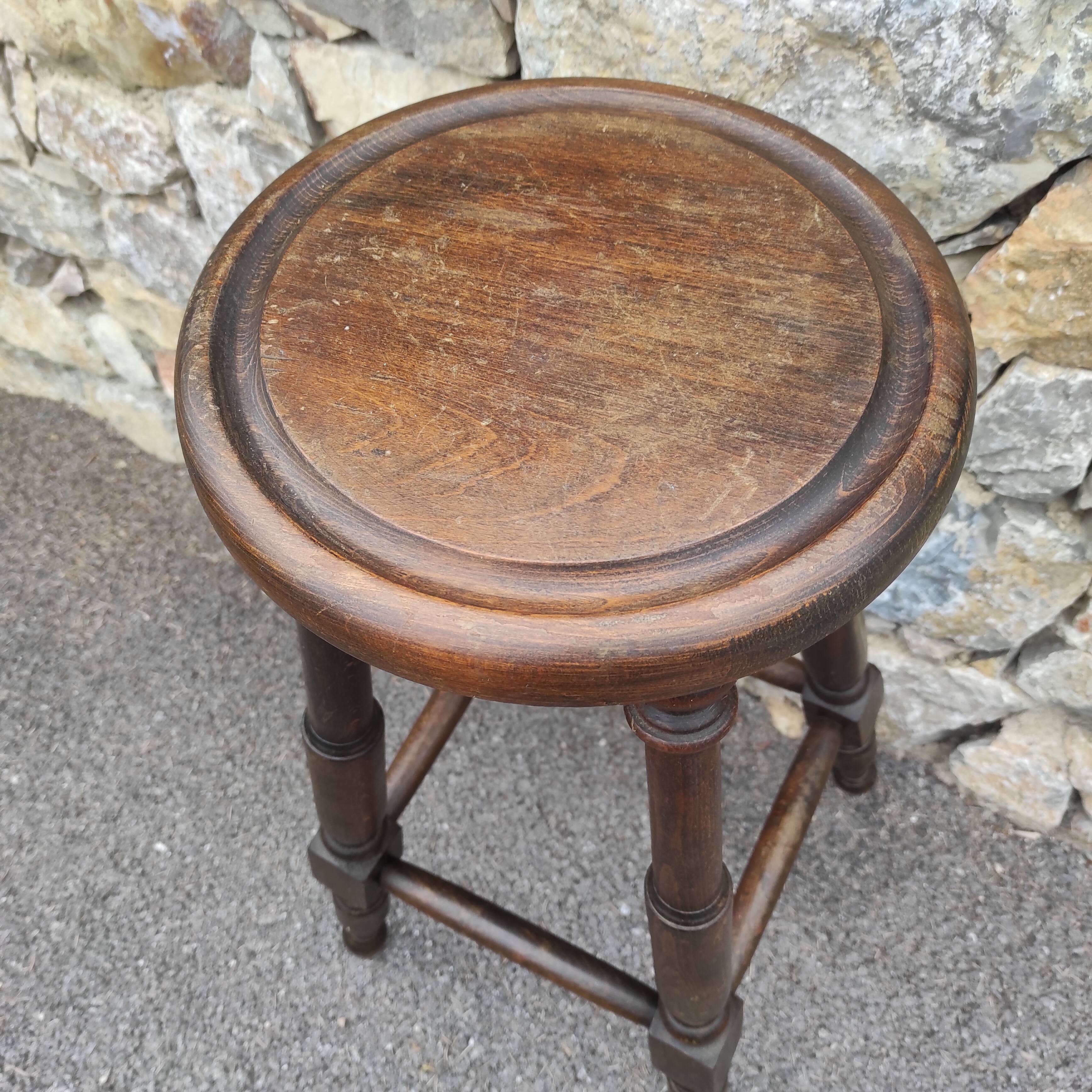 Antique bar wooden stool