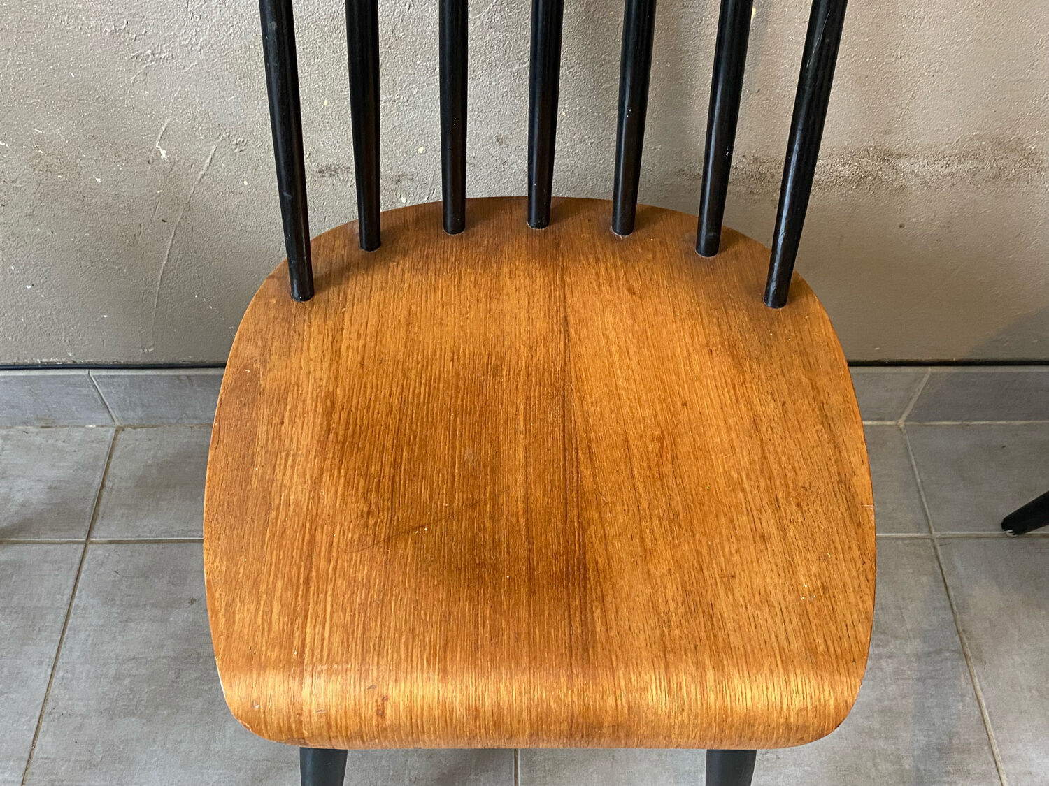 3 vintage Fanett chairs, Tapiovaara model, Stol Kamnik edition