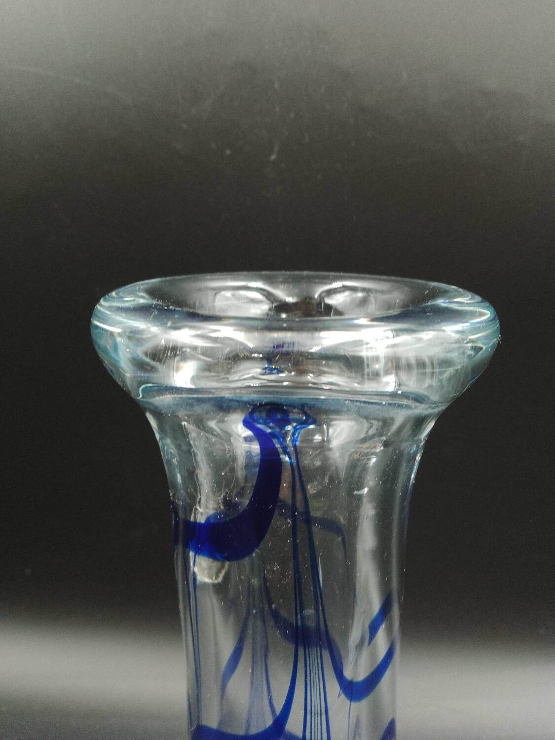 Blue Murano glass vase by Seguso, Italy 1970