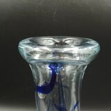 Blue Murano glass vase by Seguso, Italy 1970