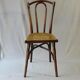 Chaise bistrot  Thonet N°118 pieds compas 1895, cannée