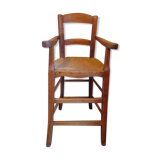 High chair ancienne poupee xixè merisier