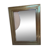 Miroir 50 x 66 cm encadrement de cuivre repercé des années 70