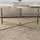 Table basse en laiton et marbre vert