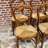 Suite of 8 chairs in cherry Louis Philippe