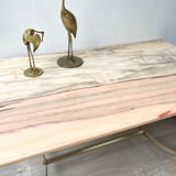 Marble and brass coffee table neoclassical style