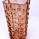 Vase rectangulaire verre rose