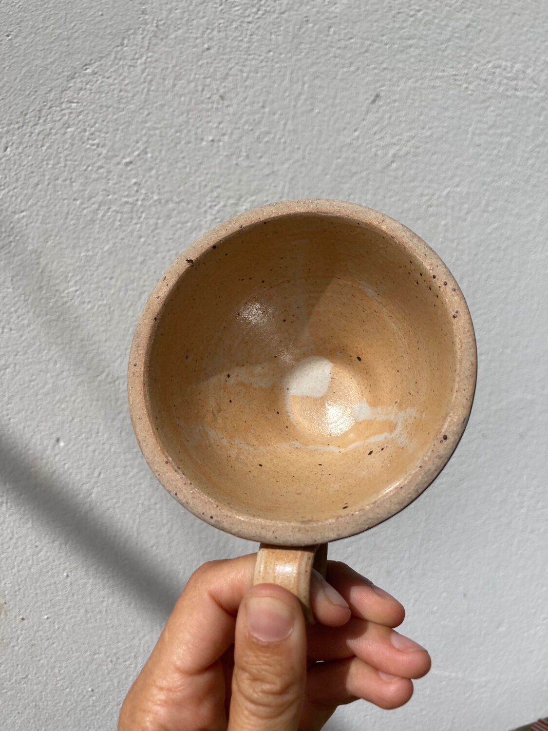 4 vintage stoneware cups