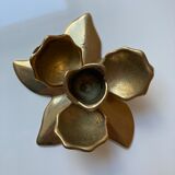 Brass flower candle holder