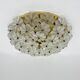 Large Floral Crystal Glass Flush Lamp by Ernst Palme , 1970s