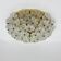 Large Floral Crystal Glass Flush Lamp by Ernst Palme , 1970s