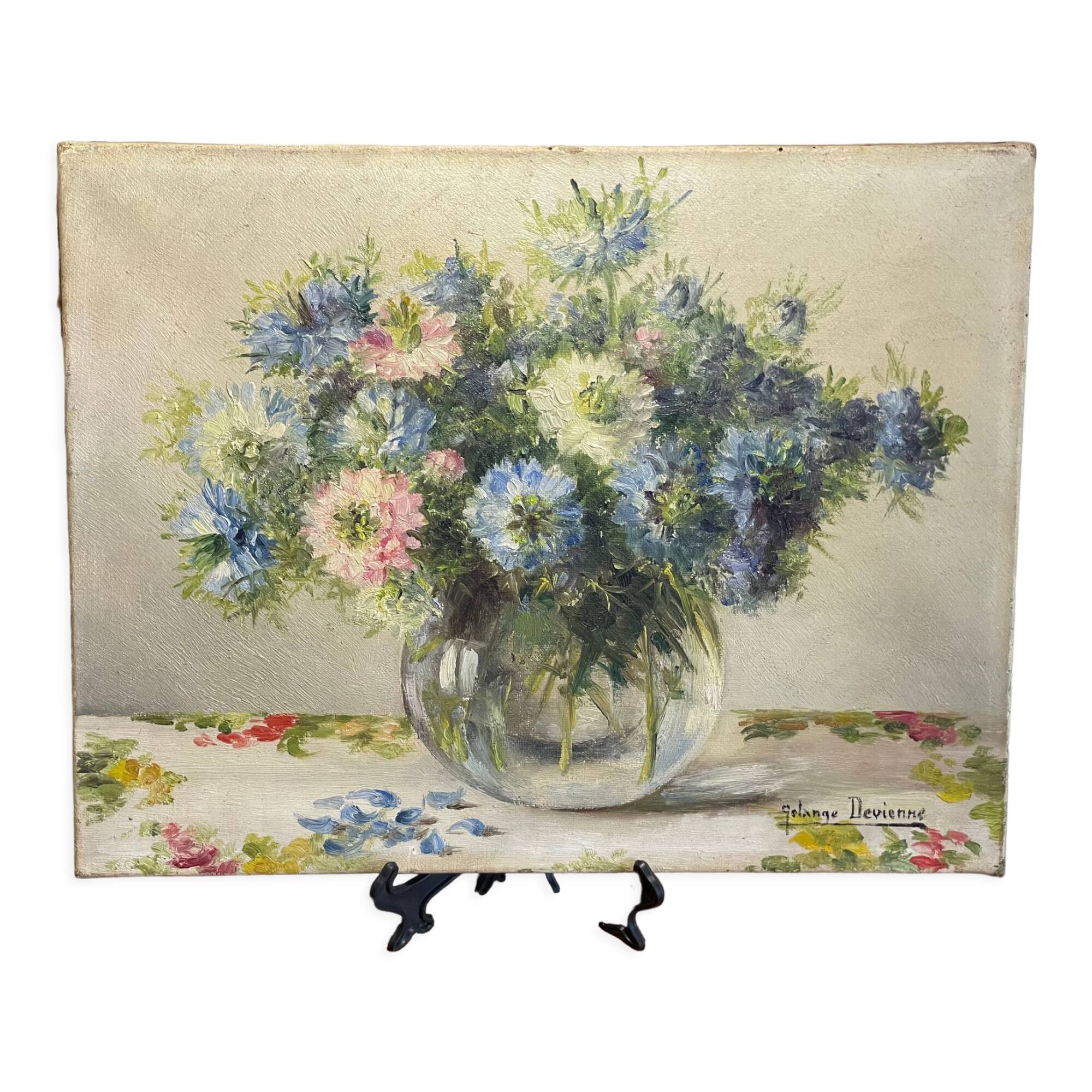 Bouquet of flowers Solange Devienne gouache