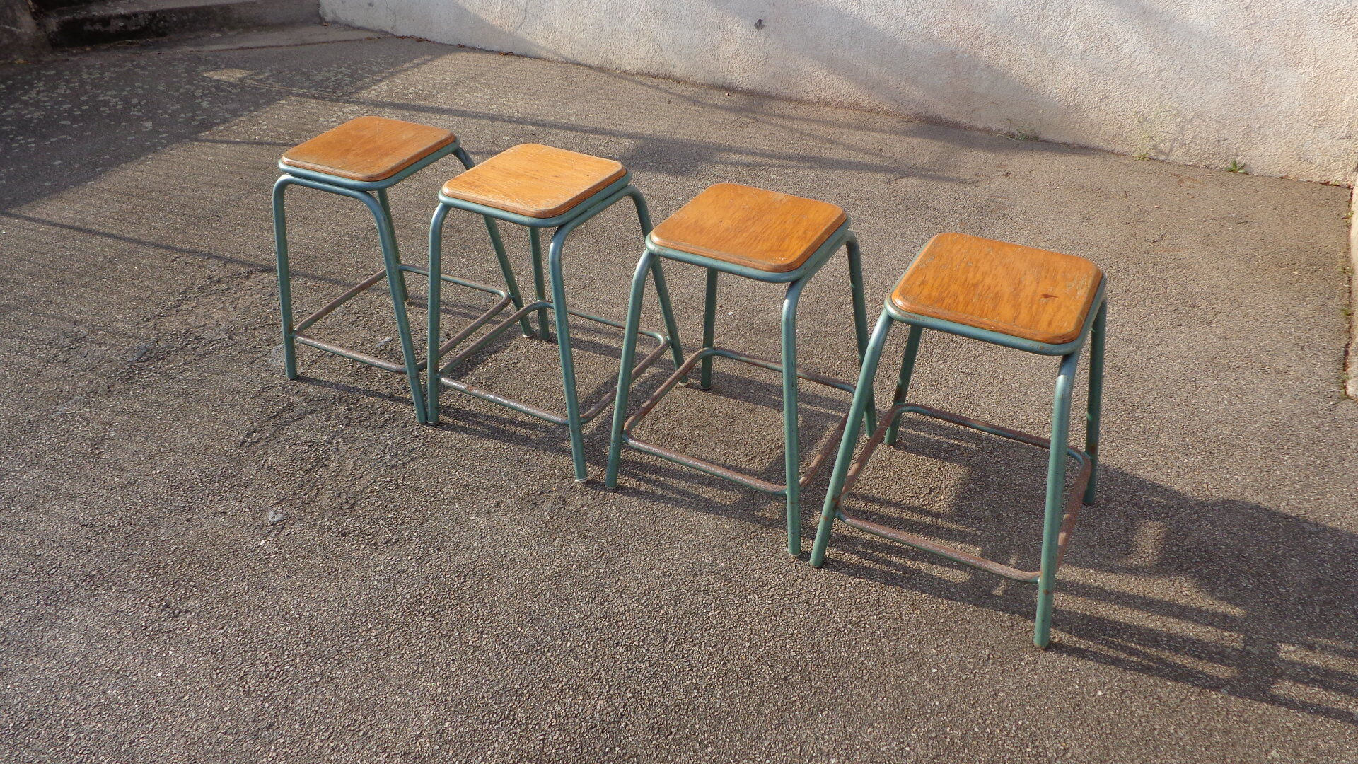 4 industrial stools