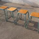 Set de 4 tabourets industriels