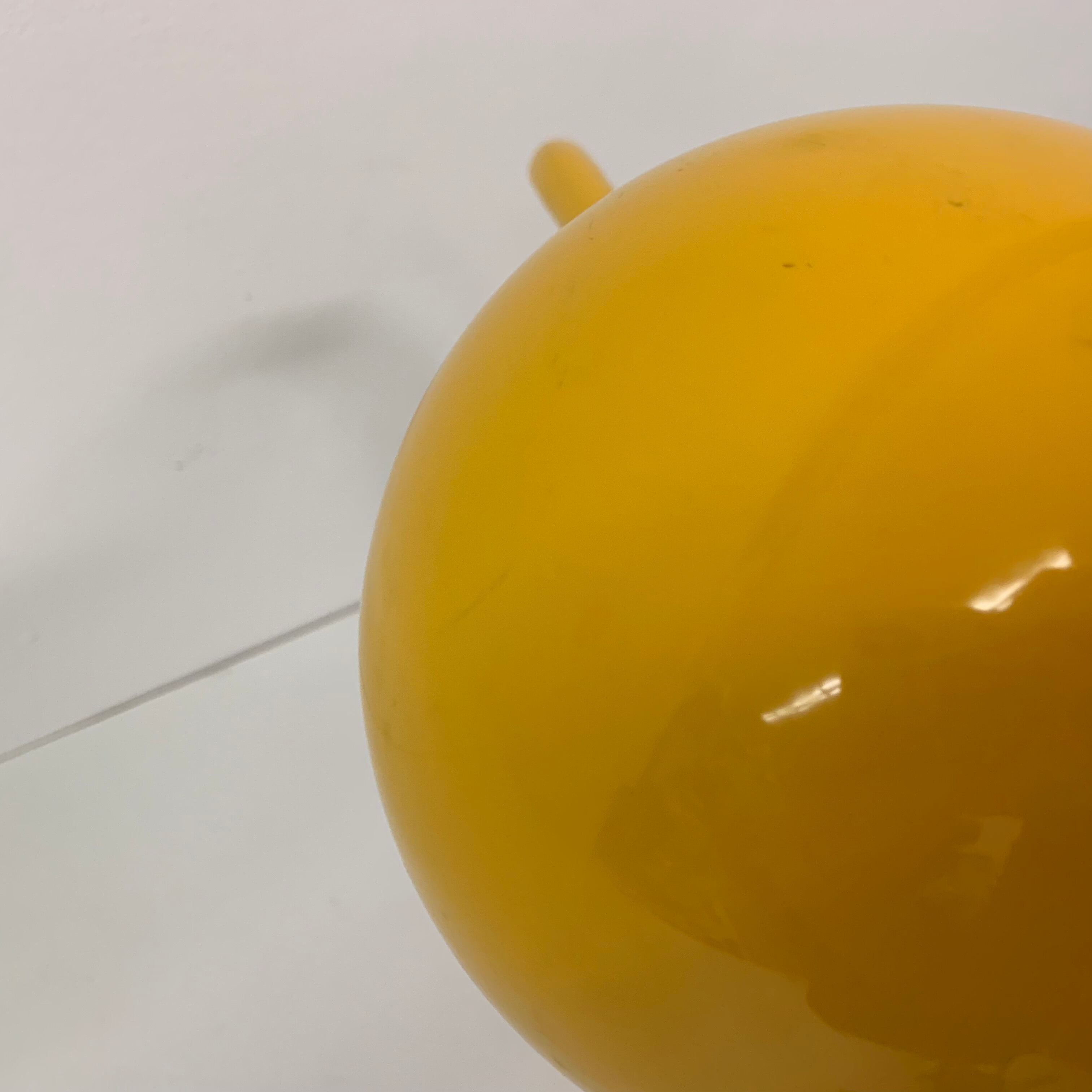 Mid-century design yellow tubular table lamp, 1970’s