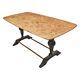 Mid-century modern coffee table in marble, brass, and wood, 1950s.