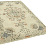 Hand-knotted turkish beige carpet 153 cm x 265 cm