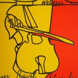 Valerio ADAMI (1935) Cello, 1976 Original vintage poster