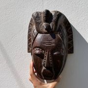 Minimalist wooden bird mask