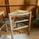 Pair of vintage oak tripod stools