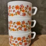 Lot de 3 tasses à café vintage