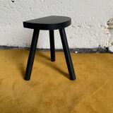 Tripod stool half-moon black