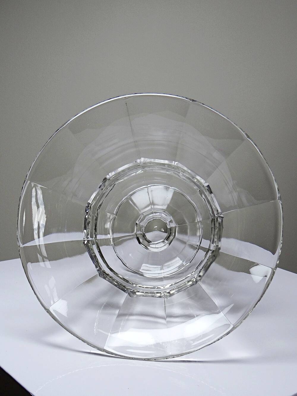 Coupe Médicis en verre cristalin, cristal de Bohême Artunion vintage