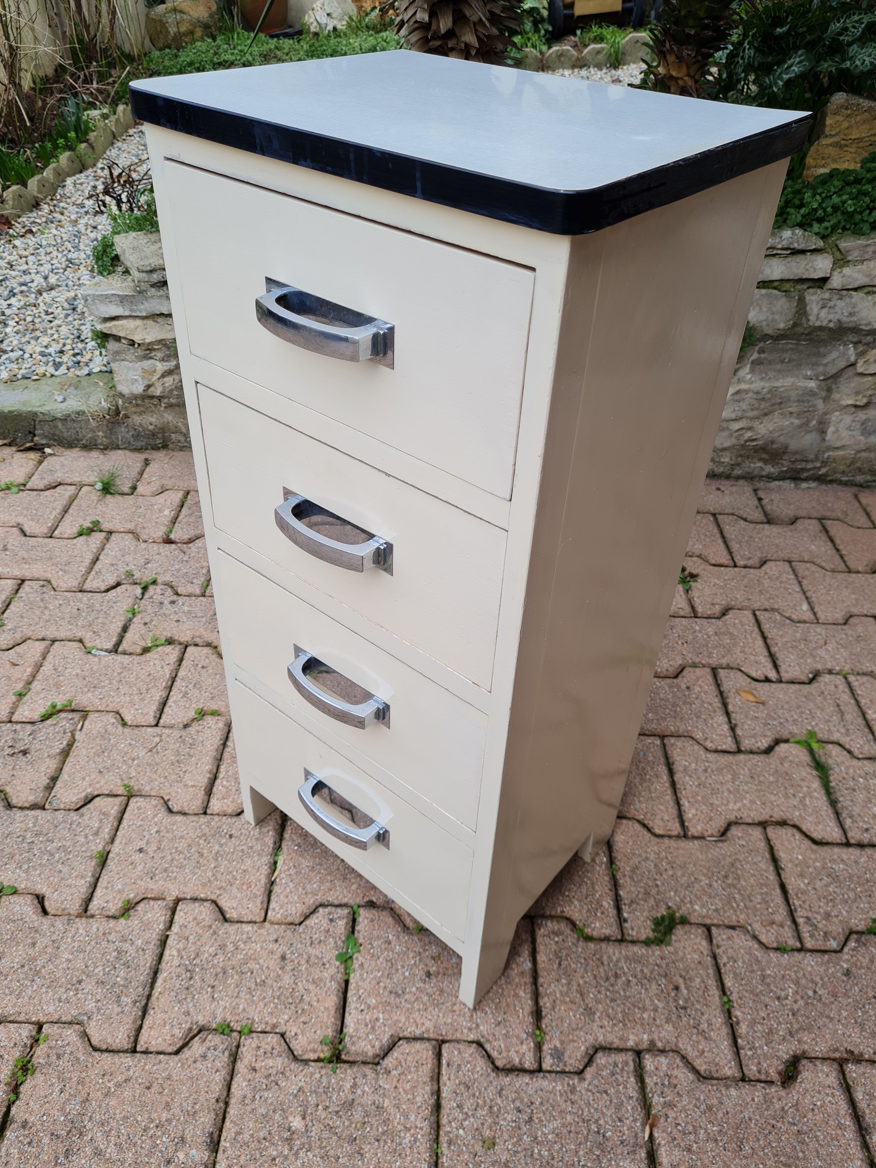 Vintage wooden furniture 4 drawers and formica tops