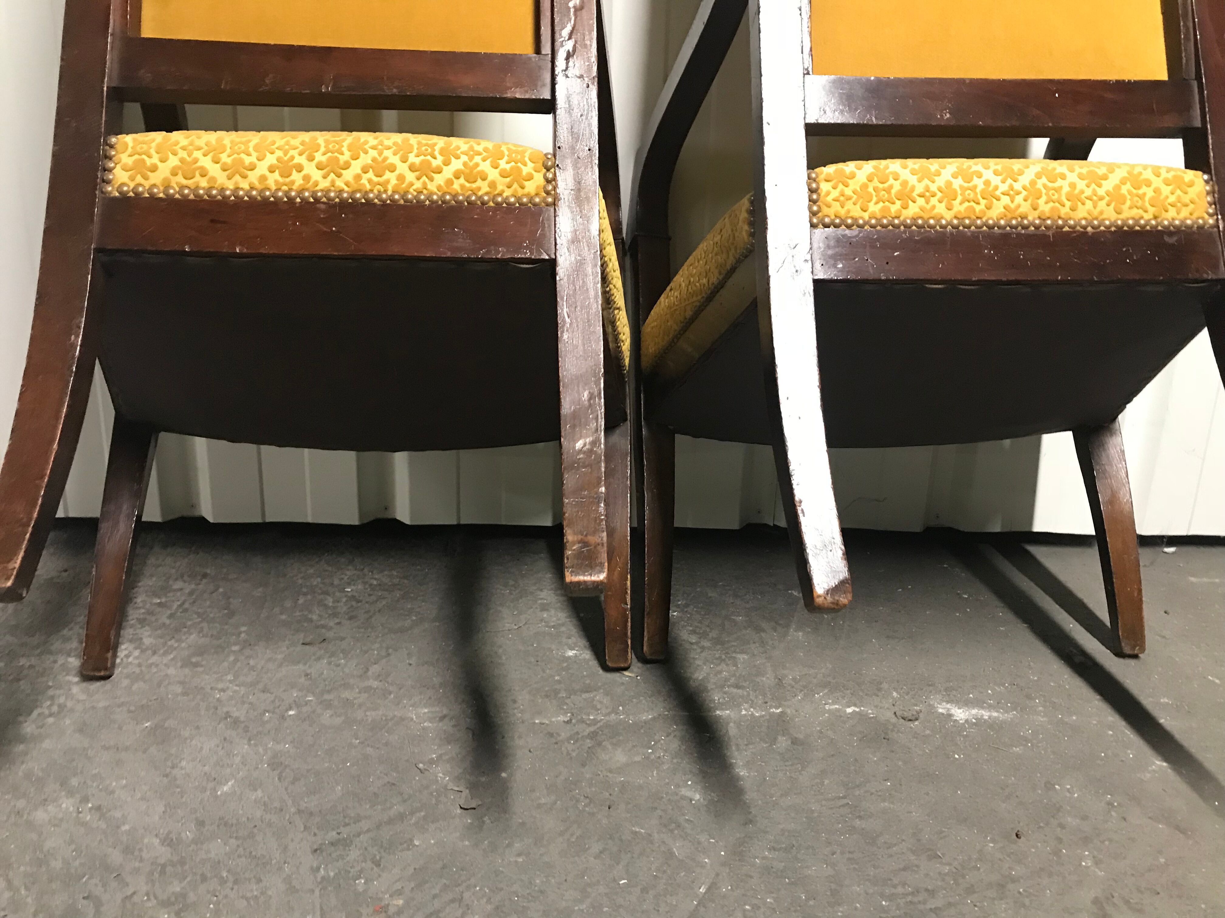 Pair of sticks Empire armchair