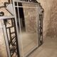 Art Deco trumeau mirror in steel