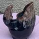 Vintage and numbered glazed ceramic decanter