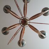 Florentine pendant lamp in hand-painted polychrome metal