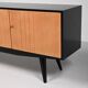 Buffet noir et marron des années 1950, style mid-century